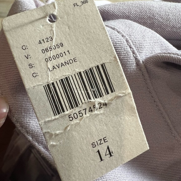 NWT Anthropologie The Essential‎ Slim Lavender Pants- 14 - Picture 11 of 11